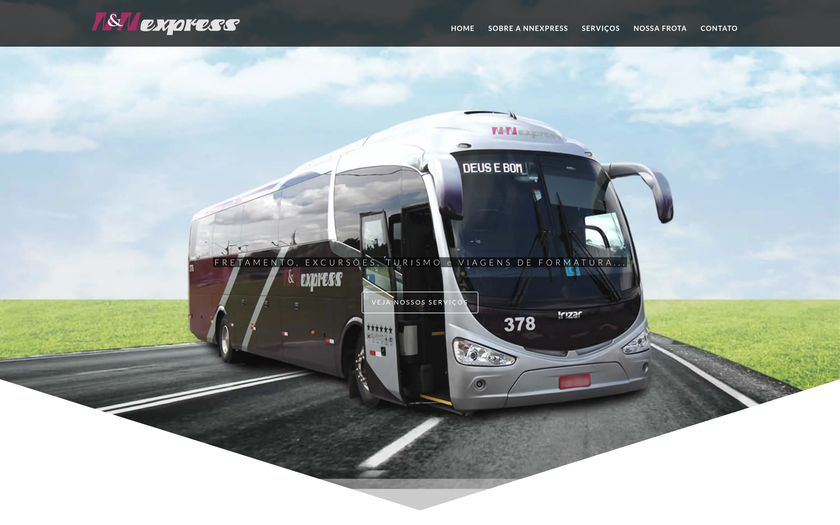 Página inicial do site NNExpress, capturada em 2026-08-06